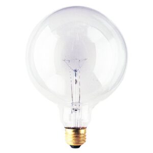 bulbrite 60g40cl 60-watt incandescent g40 globe, medium base, clear [6 pack]