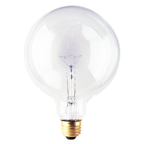 Bulbrite 60G40CL 60-Watt Incandescent G40 Globe, Medium Base, Clear [6 Pack]