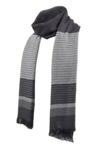 runtlly men's winter cashmere scarf stripes warm soft scarves with tassel luxurious winter scarf for men women(gary)