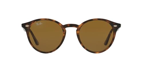 Ray-Ban RB2180 Round Sunglasses, Light Havana/Dark Brown, 49 mm