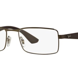 Ray-Ban Men's RX6332 Rectangular Prescription Eyewear Frames, Matte Gunmetal, 55mm