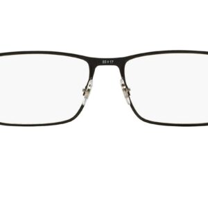 Ray-Ban RX8415 Rectangular Prescription Eyeglass Frames, Matte Black On Black/Demo Lens, 55 mm