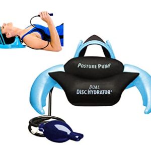 Posture Pump® Neck Exercising Dual Cervical Spine Disc Hydrator® Pump | Relieves Neck & Upper Back Pain Stiffness | Neck Shoulder Pain Relief Posture Control (Dual Air Cell Model 1400-D)