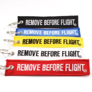 Rotary13B1 - Remove Before Flight MULTI COLOR 5 Pack Key Chains