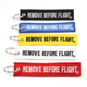 Rotary13B1 - Remove Before Flight MULTI COLOR 5 Pack Key Chains