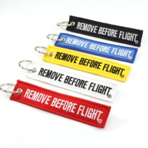 Rotary13B1 - Remove Before Flight MULTI COLOR 5 Pack Key Chains