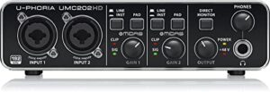 behringer u-phoria umc202hd usb audio interface