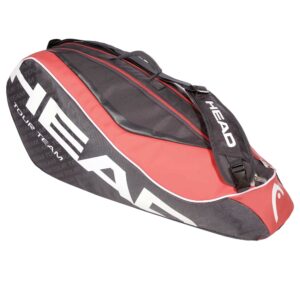 head tour team 6r combi tennis bag, charcoal/coral