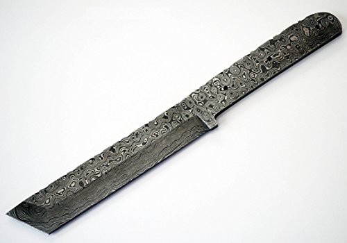 Whole Earth Supply Damascus High Carbon Steel Tanto Hunting Blank Blade Knife Knives Japanese Samurai Custom Making