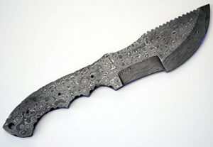 whole earth supply damascus tracker high carbon steel blank blade knives hunting knife making blanks large custom