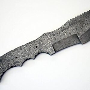 Whole Earth Supply Damascus Tracker High Carbon Steel Blank Blade Knives Hunting Knife Making Blanks Large Custom