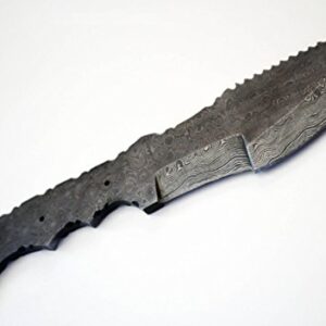 Whole Earth Supply Damascus Tracker High Carbon Steel Blank Blade Knives Hunting Knife Making Blanks Large Custom