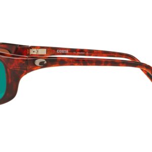 Costa Del Mar Mens Harpoon Oval Sunglasses, Tortoise/Copper Green Mirrored Polarized-580P, 62 mm