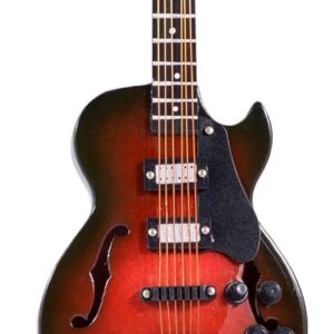 Broadway Gift Electric Guitar Music Instrument Miniature Replica on Stand - Size 6 in.