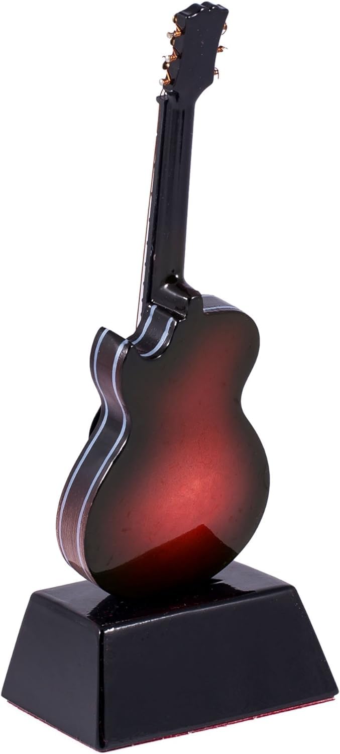 Broadway Gift Electric Guitar Music Instrument Miniature Replica on Stand - Size 6 in.