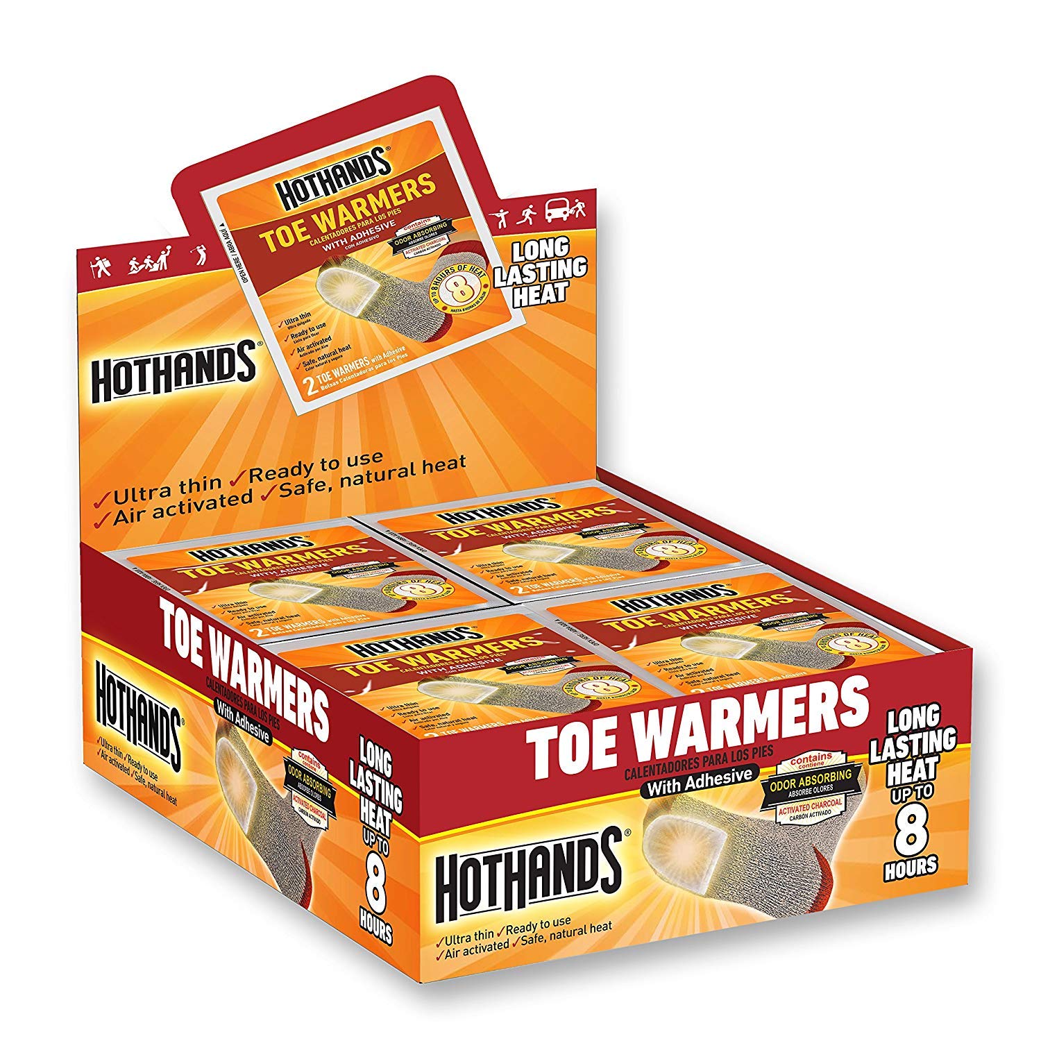 HeatMax HotHands Toe Warmers, 40 Pairs 1 set