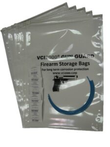 vci gun storage bags heavy duty pistol storage bags - anti corrosion firearm storage bags -vci (pack of 5) premium gun storage solution: ultimate corrosion protection