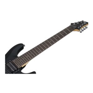 Schecter C-7 Deluxe 7-String Electric Guitar (Left Hand, Satin Black)