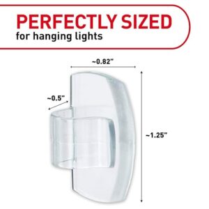 Command Outdoor Light Clips, 16 clips, 20 strips, Water-Resistant Adhesive (17017CLR-AWES), Clear (17017CLR-AW-E)