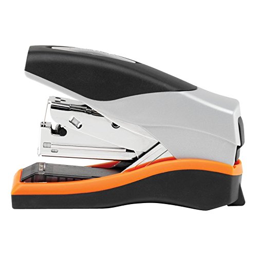 Rexel Optima 40 Compact Low Force Stapler, 40 Sheet Capacity, Flat Clinch Stapling, 26/6 Staples Included, Silver/Black, 2103357