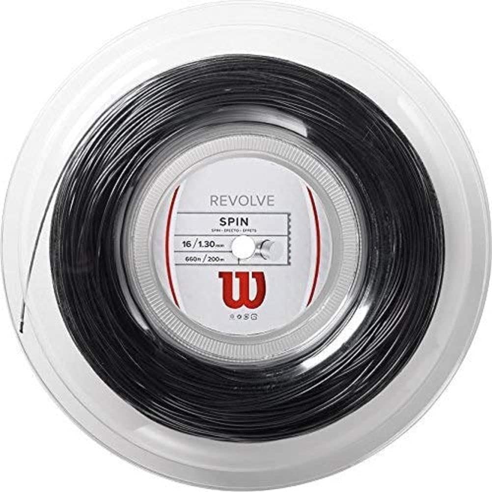 Wilson Revolve 16 Tennis String - 200m Reel, Black