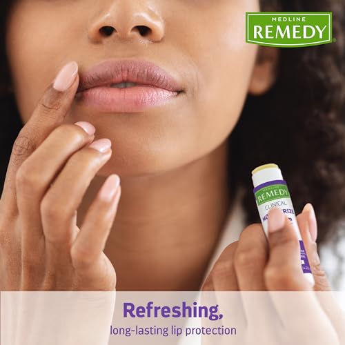 Medline Remedy Clinical Lip Balm, 3 Count, Citrus Scent, Moisturizing, Hydrating, Nourish, Nutrient Rich, Soothing Natural Oils, Revitalize, Comforting, Skin Conditioners, 0.15 oz Stick