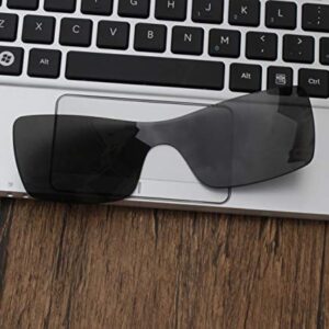 Sunglass Lenses Replacement Polarized for Oakley Batwolf Sunglasses (Stealth Black)