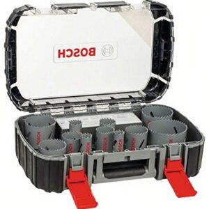 Bosch Professional 17 pcs. HSS Bi-metal Hole Saw Set (for various materials, Ø 20–76 mm, accessory rotary drill)