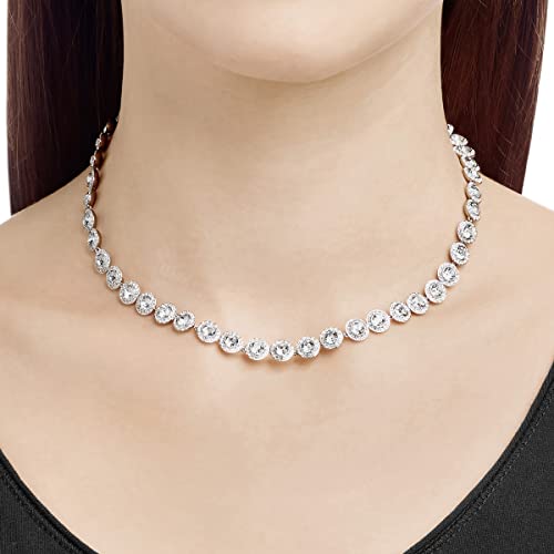 Swarovski Una Angelic Necklace with Clear Crystals on a Rhodium Plated Setting