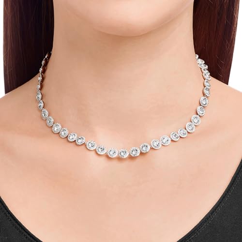 Swarovski Una Angelic Necklace with Clear Crystals on a Rhodium Plated Setting