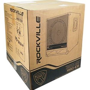 Rockville Bass Gig Active Powered PA Subwoofer DJ/Pro 1200 Watt, 10 inch (RBG10S), Black