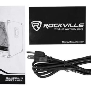 Rockville Bass Gig Active Powered PA Subwoofer DJ/Pro 1200 Watt, 10 inch (RBG10S), Black