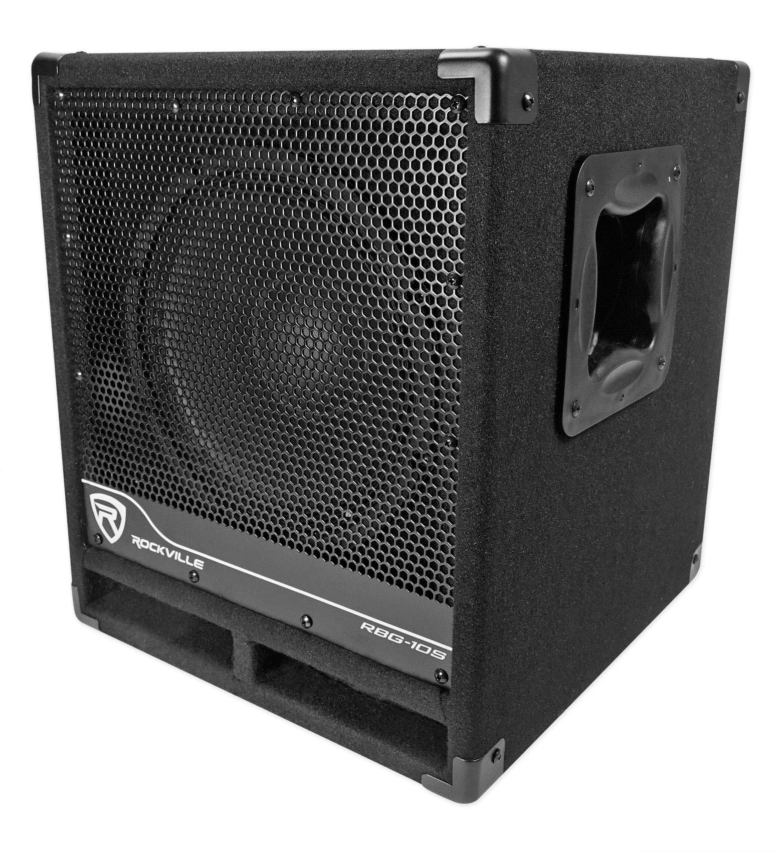 Rockville Bass Gig Active Powered PA Subwoofer DJ/Pro 1200 Watt, 10 inch (RBG10S), Black