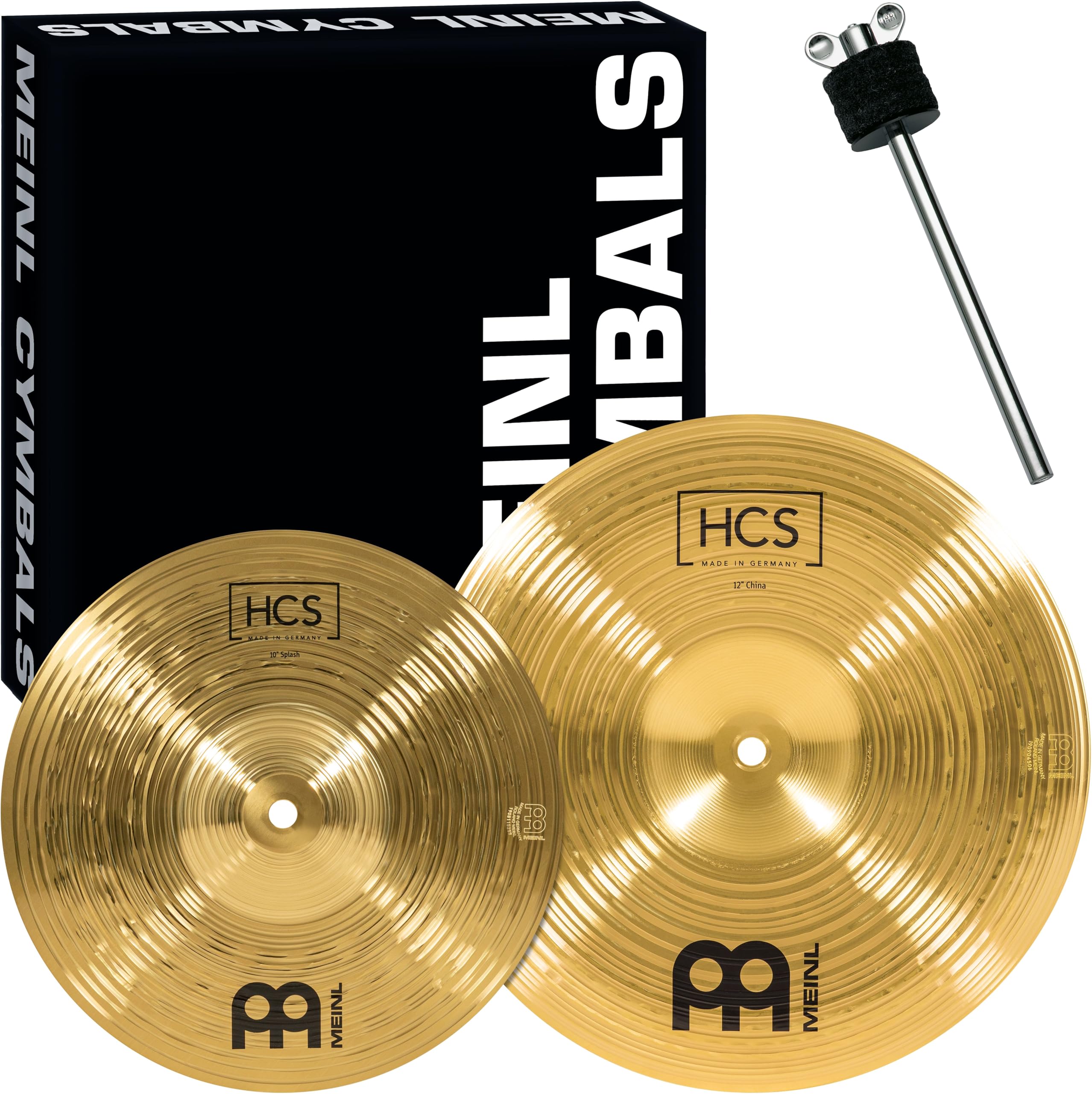 Meinl Cymbals HCS-FX HCS Cymbal Box Set Effects Pack with 10" Splash, 12" China, Plus a FREE Cymbal Stacker (VIDEO)