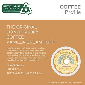 The Original Donut Shop Vanilla Cream Puff Keurig Single-Serve K-Cup Pods, Medium Roast Coffee, 72 Count (6 Packs of 12)