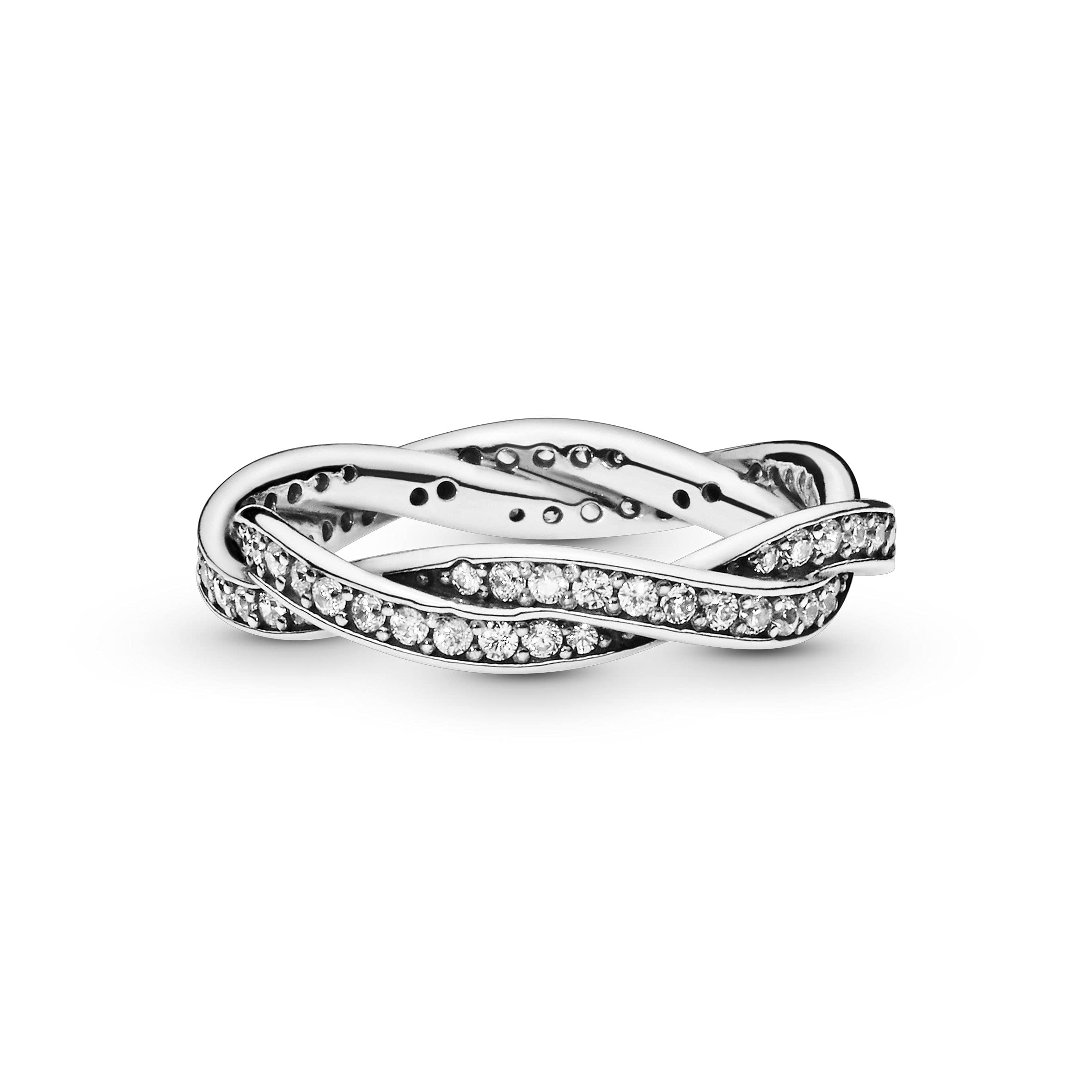 PANDORA Twist Of Fate Stackable Ring Sterling Silver, Size: EUR-58, US-8.5