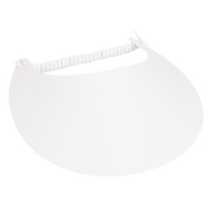 mg women's cotton solid string sun visor hat white