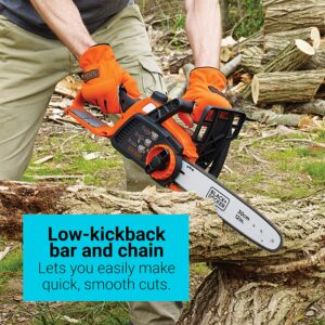 BLACK+DECKER 40V MAX* Cordless Chainsaw, Tool Only, 12 in. (LCS1240B)