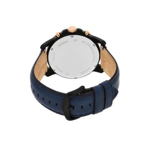 Fossil Men's Grant Quartz Stainless Steel and Leather Chronograph Watch, Color: Black, Navy (Model: FS5061)