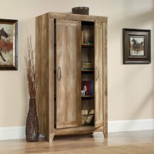 Sauder Adept Storage Pantry Cabinet, L: 38.94" x W: 16.77" x H: 70.98", Craftsman Oak finish