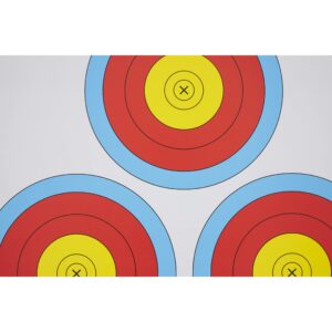 Morrell Targets 17 Inch Archery NFAA Official Size 3 Spot Card Stock Paper Training Target Face Set, 100 Count Pack, No FPS Rating Archery Target