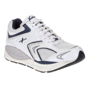 xelero matrix - men's motion control walking shoe white/navy mesh - 11 wide