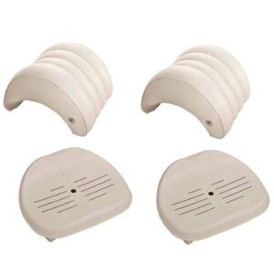 Intex Pure Spa Hot Tub Removable Headrest & Seat Accessories (4-Pack)