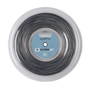 luxilon alu power soft 125 tennis string - 200m reel, grey