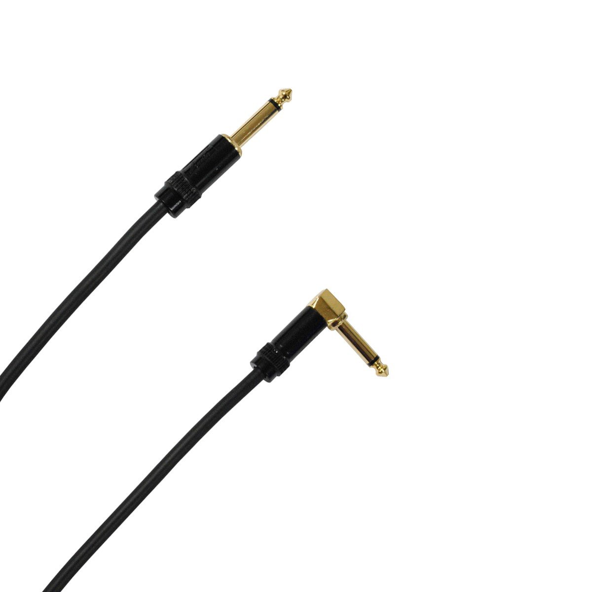 Audio 2000s E28103P1 1/4" TS Right Angle to 1/4" TS 3 Feet Patch Cable