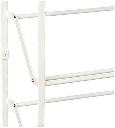 Yamazaki Home 4-Tier Slim Metal Shoe Rack, Narrow Shoe Organizer for Entryway Or Hallway Steel One Size White