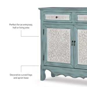 Powell Antique Console, Blue/White