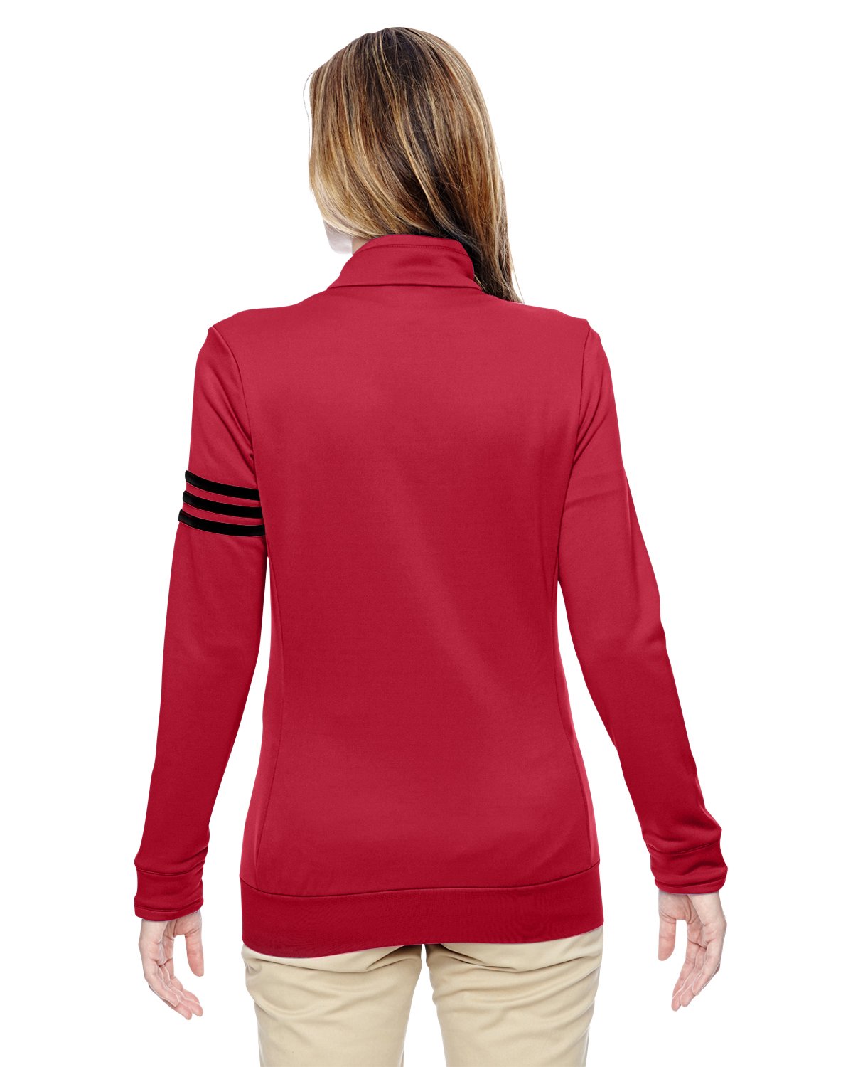 adidas Womens Climalite 3-Stripes Pullover (A191) -Power RED/ -S