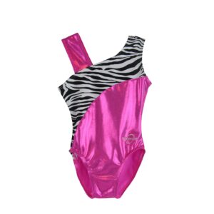 Obersee - O3GL033CL - Girl's Girls Gymnastics Leotard - Pink Zebra | Child (8-10 Years)