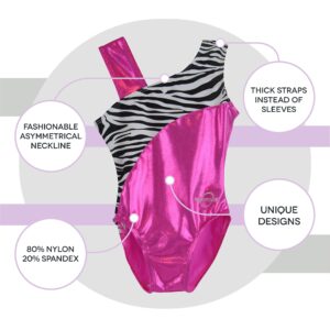 Obersee - O3GL033CL - Girl's Girls Gymnastics Leotard - Pink Zebra | Child (8-10 Years)